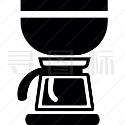 咖啡壶和滤器图标