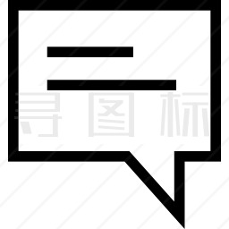 矩形语音气泡图标