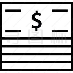 美元纸币栈图标