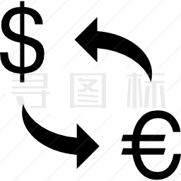 美元兑欧元汇率图标