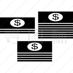 美元纸币栈图标