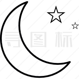 月亮和星星图标