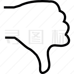 拇指向下图标