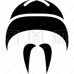中国帽子和胡子图标