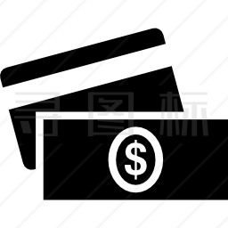 信用卡和美元钞票图标
