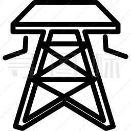 电气结构金属塔图标
