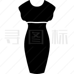 女性性感服装剪影图标