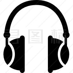 白色耳机音乐耳机图标