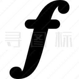 字母F的音乐符号图标