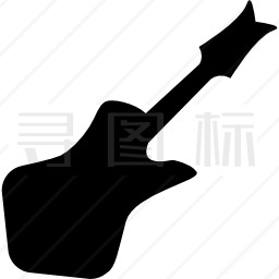 吉他黑色形状图标