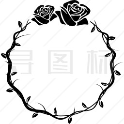 圆形花卉装饰架图标