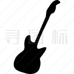 电动低音吉他剪影图标