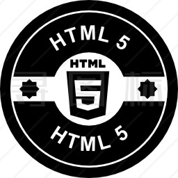 HTML 5复古圆形徽章图标