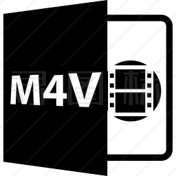 M4V文件格式符号图标