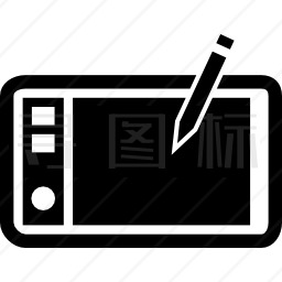 用铅笔在写字板上写字图标