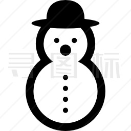 圆顶雪人圆顶礼帽图标