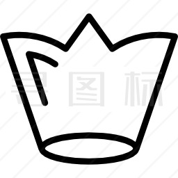 白色皇冠轮廓图标