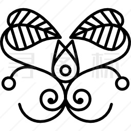 像蝴蝶一样的花卉设计图标