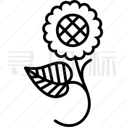 一枝一枝花的花艺设计图标