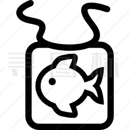 带鱼的婴儿围兜图标