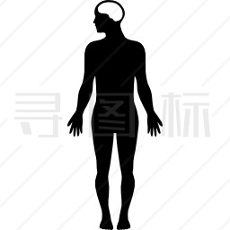 男性人体轮廓变型图标