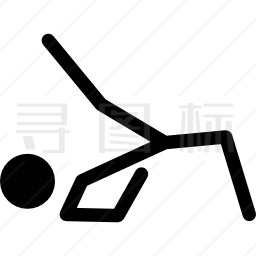 体操棍男子变腿伸展腿图标