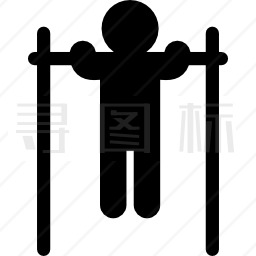 体操运动员平衡手杆图标