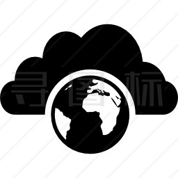 地球图像云存储图标