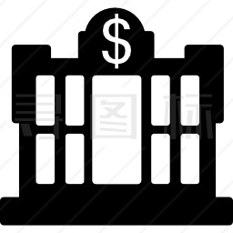 美元中央银行大楼图标