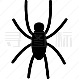 蜘蛛黑色形状图标