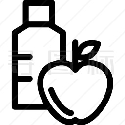 苹果和水瓶图标