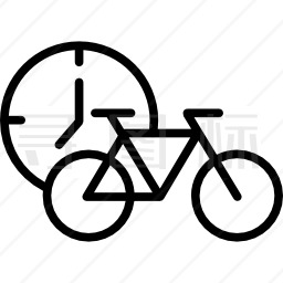 自行车运动时间图标