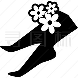 Flowers论人的双脚图标