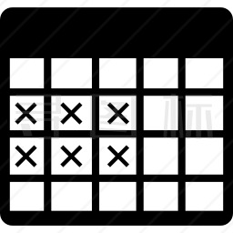十字交叉块的表格选择图标