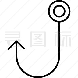 钓鱼钩工具图标