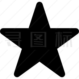 五点黑星图标