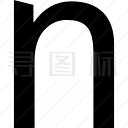 字母N小写字体图标