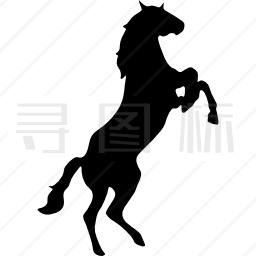 面向右侧的站立马廓变型图标