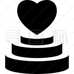 心形三层蛋糕图标