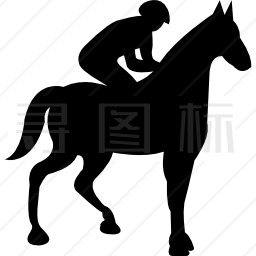 骑马黑影的马图标 有svg Png Eps格式 寻图标