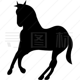 跑马黑影转左姿势图标 有svg Png Eps格式 寻图标