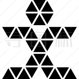 多边形小三角形人物图标