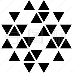 三角形的多边形装饰形状图标
