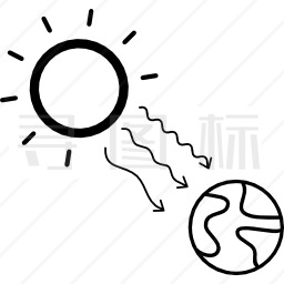 太阳辐射符号图标