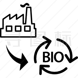 工业废物生物量图标