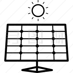 太阳能面板直视图图标
