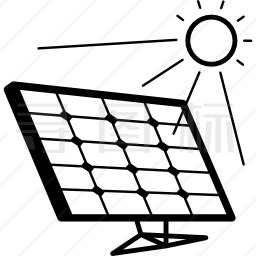 日光太阳能电池板图标