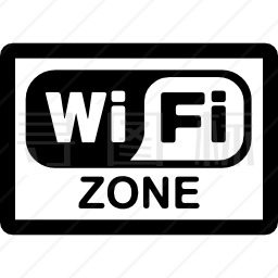 WiFi区矩形标识图标