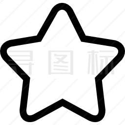 五点星星轮廓图标