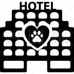 宠物旅馆建筑图标